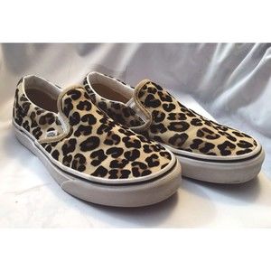 Women's Limited Vans Slip-On Skate Shoe - Leopard/ Cheetah Print Classic Sneaker